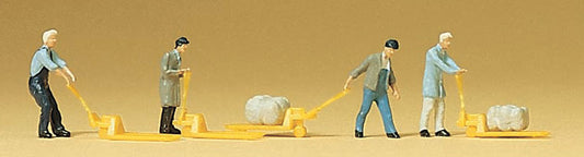 Preiser 79081 N Scale Delivery Men with Loads Set
