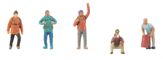 Faller 151802 HO Scale On a Mountain Tour/Hikers -- pkg(5)
