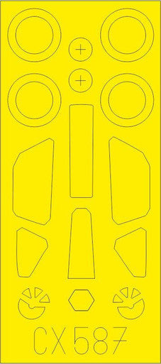Eduard CX587 1/72 Mask Su39 for ZVE Canopy Mask Set