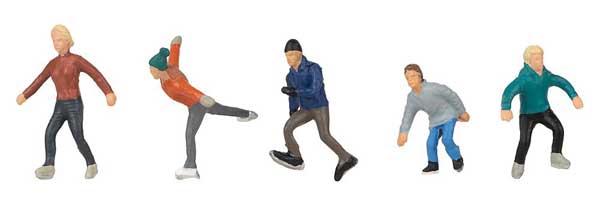Faller 151707 HO Scale Ice Skaters -- pkg(5)