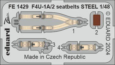 Eduard FE1429 1/48 F4U-1A/2 Seatbelts STEEL for MAGIC FACTORY
