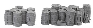Bar Mills 4009 O Scale Clusters of Kegs -- Unpainted Resin Castings