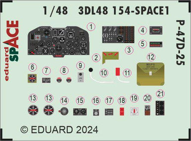 Eduard 3DL48154 1/48 P-47D-25 SPACE Space