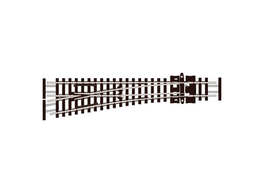 Peco SL-E392F N Scale Code 55 Electrofrog Turnout #4 Small - Left Hand