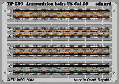 Eduard TP509 1/35 Ammunition Belts US Cal.0.50