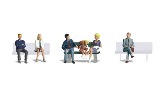 Woodland Scenics A1861 HO Scale Bus Stop People