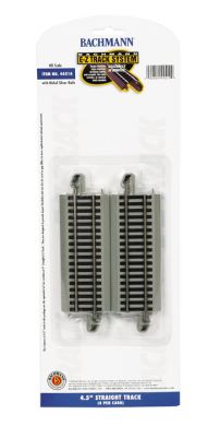 Bachmann 44514 HO 4.5” Straight Nickel Silver Track (4/Cd)