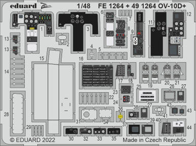 Eduard FE1264 1/48 OV-10D+ Bronco Photo Etch Set for ICM