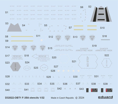 Eduard D32022 1/32 F-35A Stencils Decal