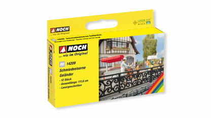 Noch 14209 HO Scale Wrought Iron Railings Laser-Cut Kit