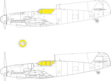 Eduard JX292 1/35 Mask Bf 109G-6 TFace Canopy Mask Set for Border