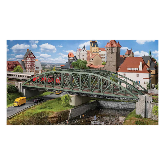 faller 120507 ho scale double track steel arch bridge with abutments kit 26
