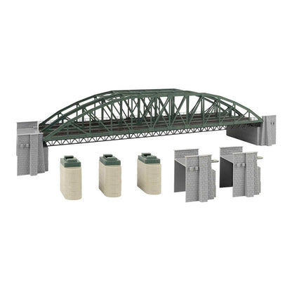 Faller 120507 HO Scale Double-Track Steel Arch Bridge with Abutments -- Kit - 26