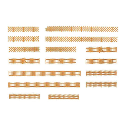 Faller 180860 HO Scale Garden Fences - 3 Styles -- Total Scale Height: 46" 117c