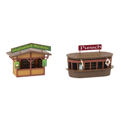Faller 190143 HO Scale Christmas Market Set -- Ikit Includes 2 Stalls, Carousel