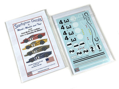 Starfighter Decals 2408 1/24 - Ford GT40 Mk. IV Lemans 1967