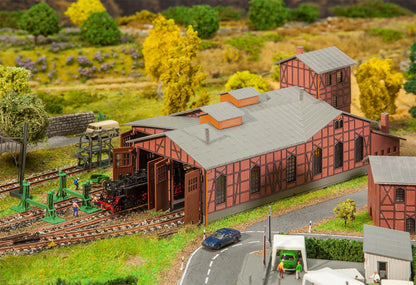 Faller 222113 N Scale Depot Set 3-Stall Engine Shed Kit