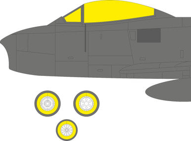 Eduard EX1091 1/48 F-86F-25/30 TFace Canopy Mask Set MASK for AIRFIX