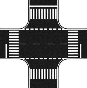 Noch 60712 HO Scale Flexible Pavement Sheet - 8-5/8 x 8-5/8" 22 x 22cm Crossing