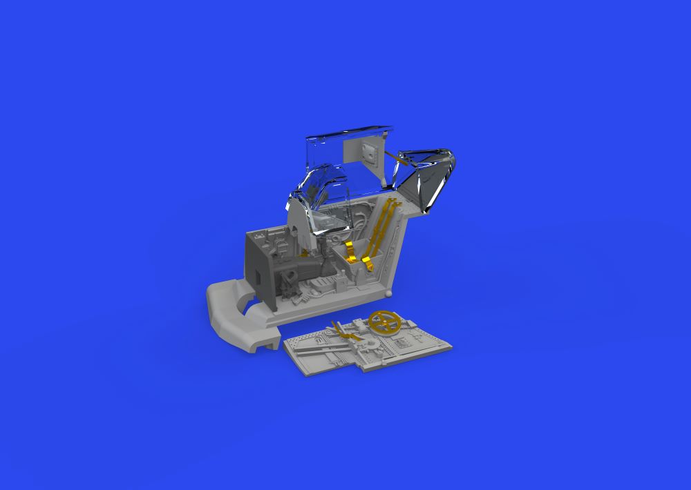Eduard 672343 1/72 Aircraft- Bf109G4 Cockpit for EDU (Photo-Etch & Resin)