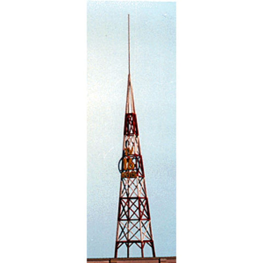 Blair Line 1516 N Scale TV Broadcast Tower w/Assorted Station Numbers (Laser-Cut Wood Kit) -- 1" Square 2.5cm x 8" 20cm Tall