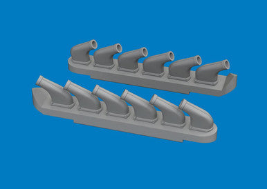 Eduard 672445 1/72 P-51D Exhaust Stacks PRINT Brassin for ARMA HOBBY