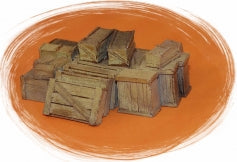 Bar Mills 4018 O Scale Crate Stack Medium (Unpainted Resin Castings)