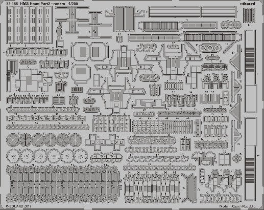 Eduard 53188 1/200 Ship- HMS Hood Radars Pt.2 for TSM