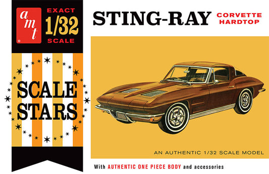 AMT 1112 1/32 1963 Chevy Corvette Stingray Model Car Kit