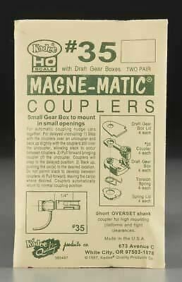 Kadee 35 HO Scale #35 Plastic-Shank Coupler - Kit - Magne-Matic(R) -- Short 1/4"