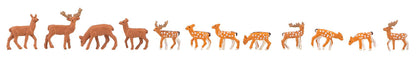 Faller 155905 N Scale Fallow & Red Deer Figure Set (12)