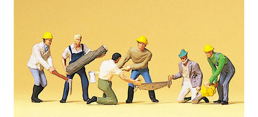 Preiser 10042 HO Scale Lumberjacks Figure Set (6)