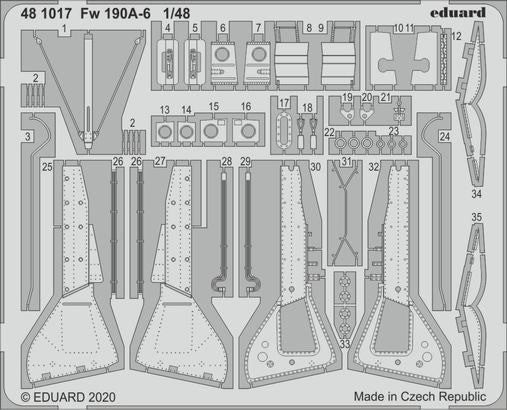 Eduard 481017 1/48 Aircraft- Fw190A6 for EDU