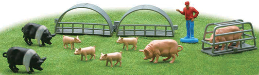 New Ray 05517-A 1/43 Pig Farming Playset