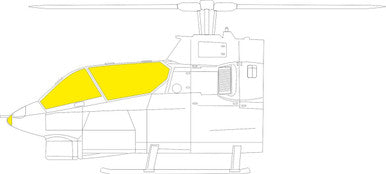 Eduard JX280 1/32 Mask AH1G TFace Canopy Mask Set for ICM