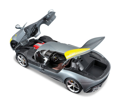 Bburago 16013S 1/18 Ferrari Monza SP-1, Silver & Yellow