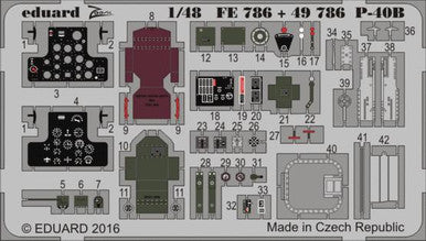 Eduard FE786 1/48 P-40B for Airfix Photo Etch Detail Set