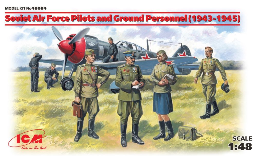 ICM Models 48084 1/48 Soviet AF Pilots & Ground Personnel 1943-45 (7)