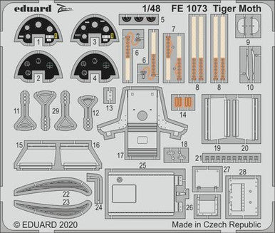 Eduard FE1073 1/48 Tiger Moth for Airfix Photo Etch Detail Set