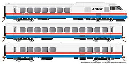 Rapido Trains 25502 HO Scale Amtrak Rtl Turbo Set#3