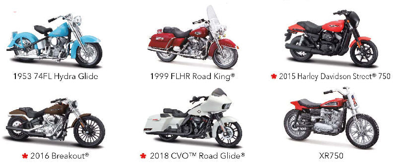Maisto 31360AN-CASE 1/18 Scale Harley-Davidson Series 40 - Twelve-Piece Case