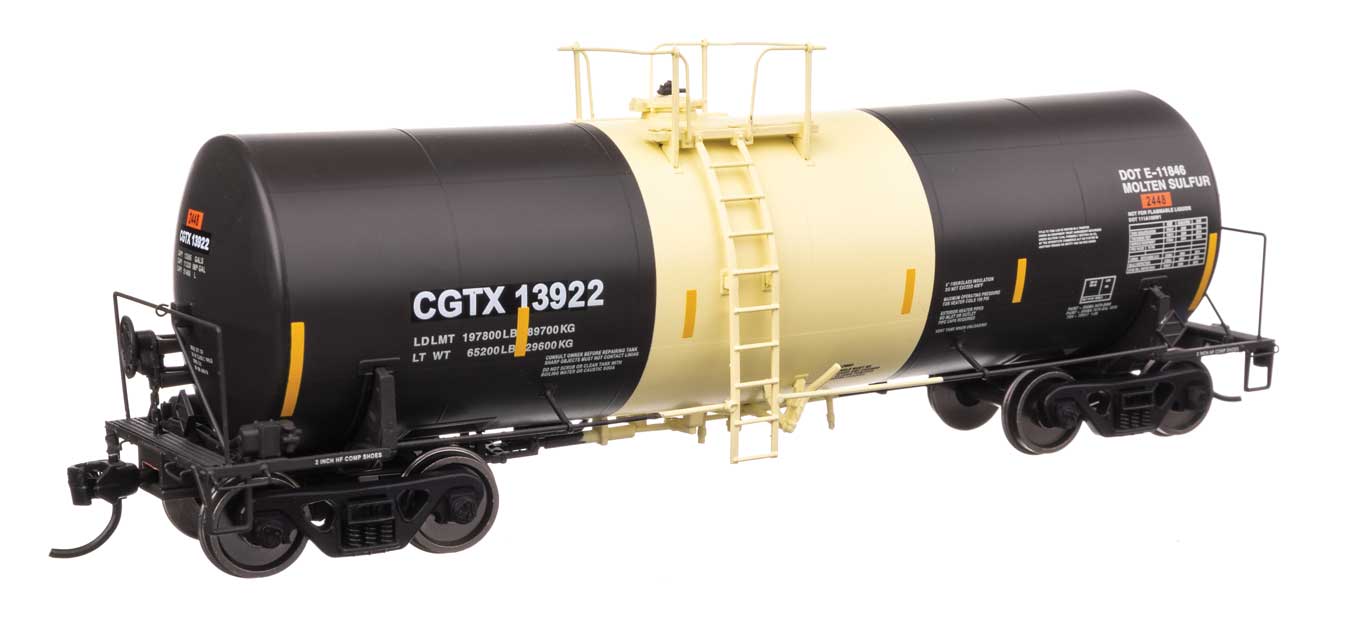 Walthers Proto 100050 HO Scale 40' Trinity 14,000-Gallon Molten Sulfur Tank Car