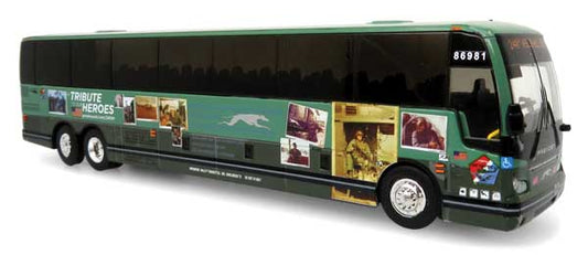 Iconic Replicas 870396 HO Scale Prevost X345 Motorcoach Bus - Greyhound