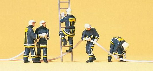 Preiser 10485 HO Scale Unpainted Figure Set -- Putting out Fire pkg(5)