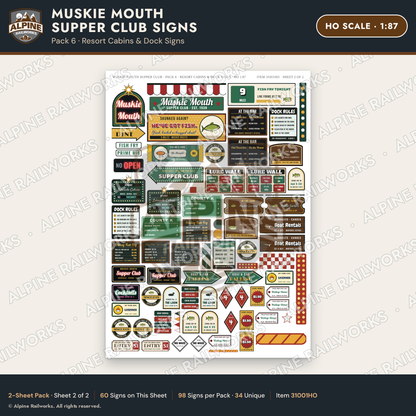 Alpine Railworks 31001HO HO Scale Roadside Signs - Giant Fish