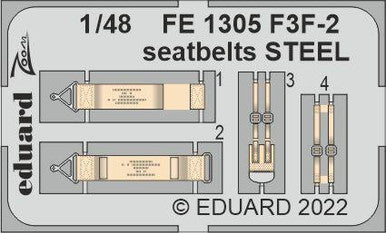 Eduard FE1305 1/48 - 1/48 Eduard F3F-2 Seatbelts STEEL