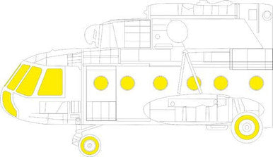 Eduard EX933 1/48 Mask Mi-8MT TFace Canopy Mask Set for Zvezda