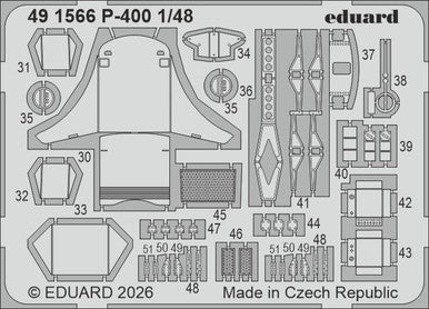 Eduard 491566 1/48 P-400 Photo Etched Set for ARMA HOBBY