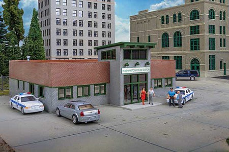 Walthers Cornerstone 4201 HO Modern Police Station Kit