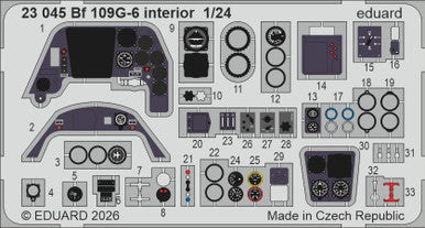 Eduard 23045 1/24 Bf 109G-6 Interior Photo Etched Set for AIRFIX